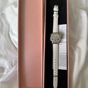 White Leather Watch with Hello Kitty Sanrio Special Edition OBO